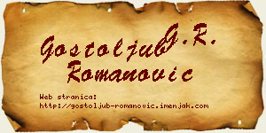 Gostoljub Romanović vizit kartica